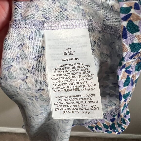 Boden Easy Jersey Shirt Dress Size 16/18 R Purple Green Preppy Twee Work Office - Picture 7 of 8